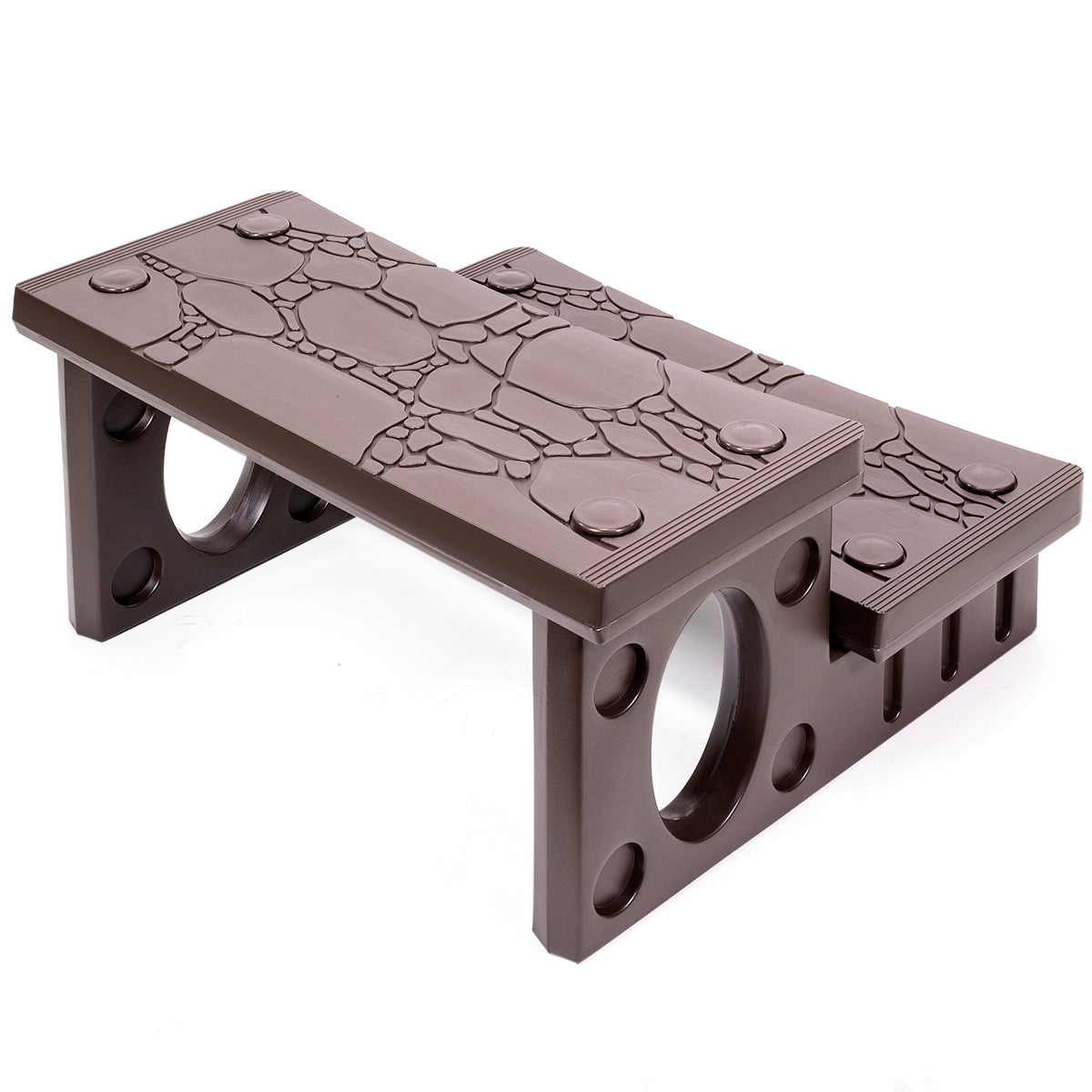 XtremepowerUS Multi Purpose 2-Step Spa Hot Tub Pool RV Campers Deck Steps, Mocha