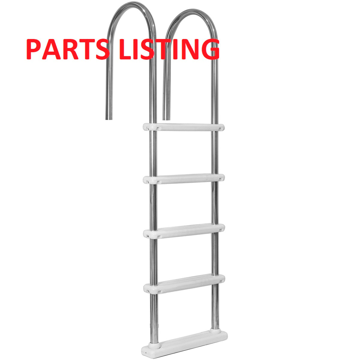 75168 POOL LADDER STAINLESS STEEL 5 STEPS PART LISTING
