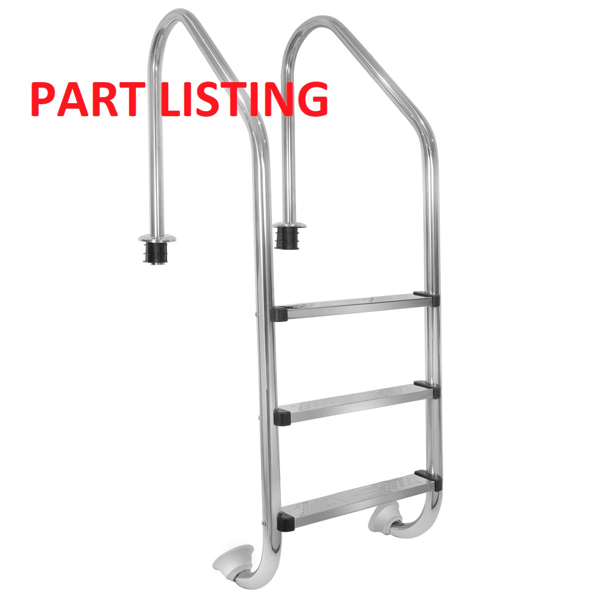 75169 POOL LADDER STAINLESS STEEL 3 STEPS PART LISTING
