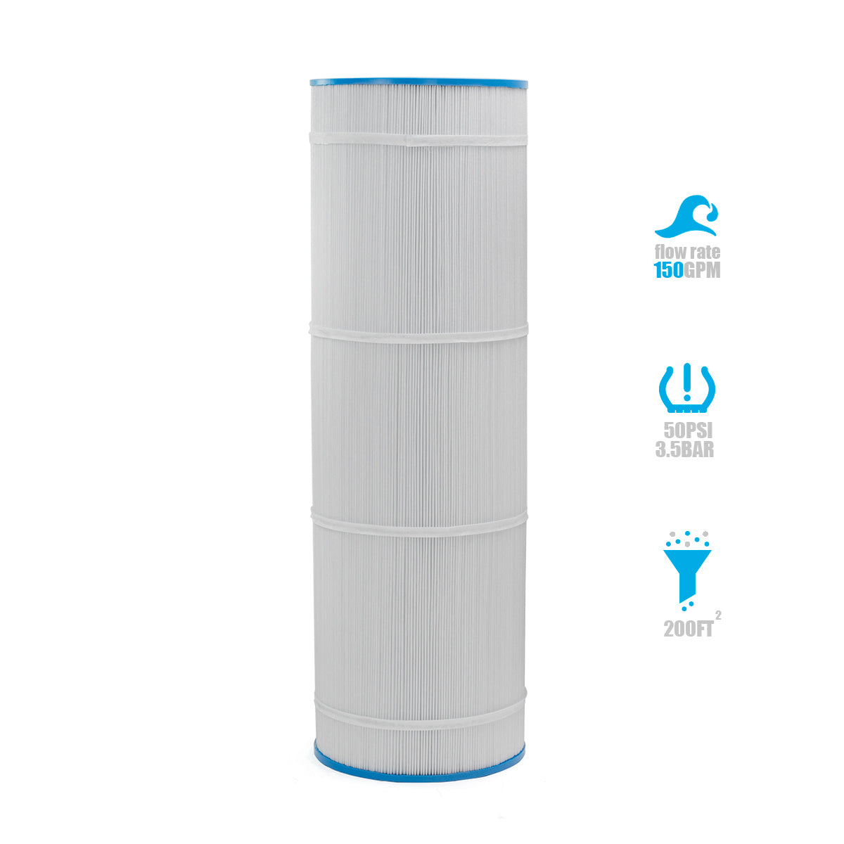 XtremepowerUS 200 sq. ft. In-Ground Easy Clean Pool Cartridge Filter with Tank