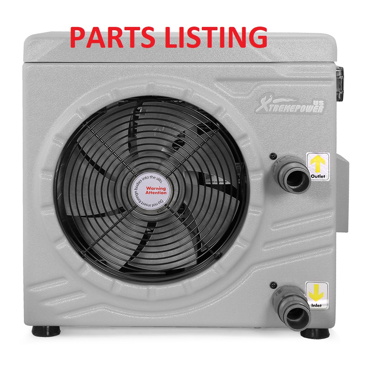 75218 POOL HEAT PUMP 14,500 BTU - XTREMEPOWERUS PARTS LISTING