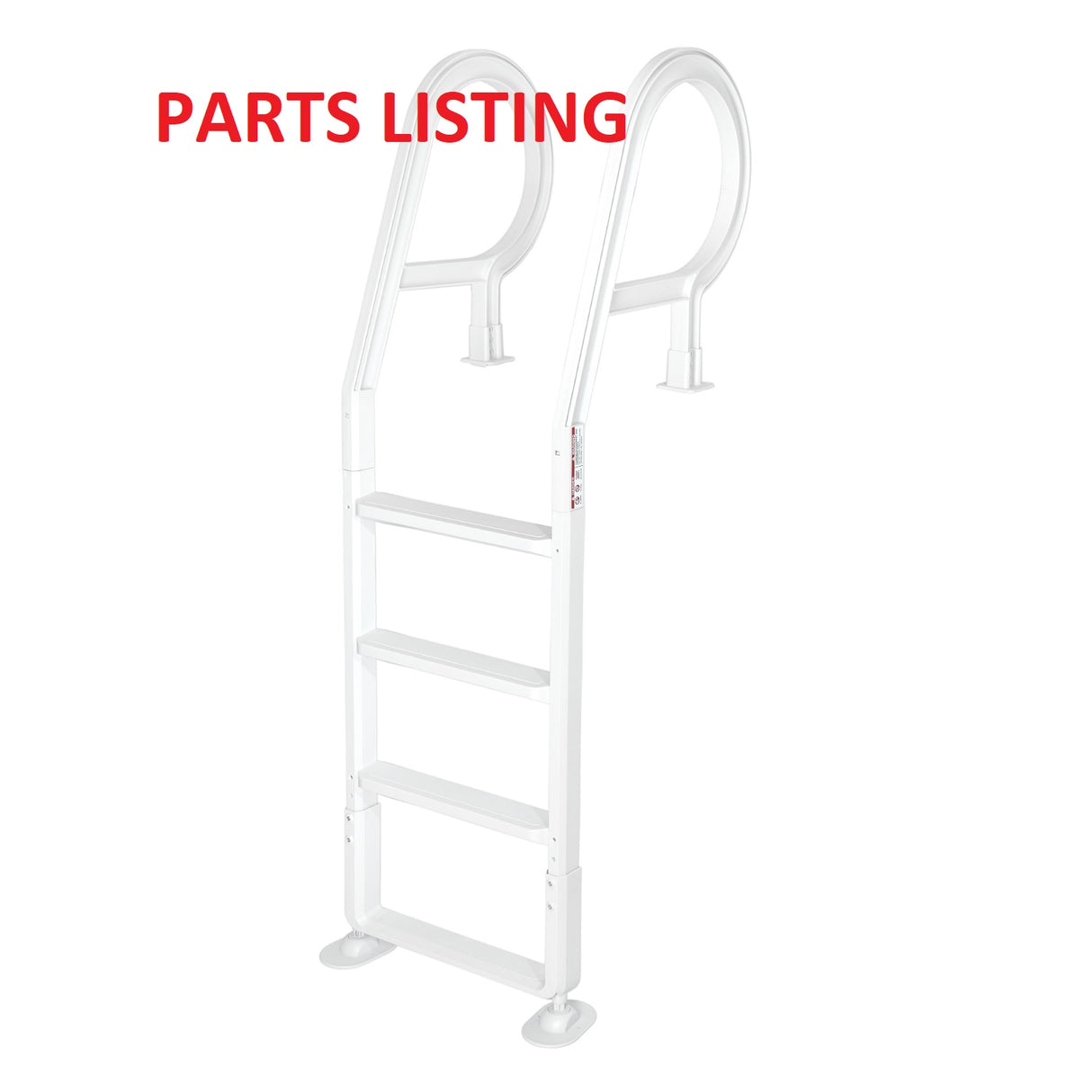 75220 POOL LADDER DECK ADJUSTABLE 3 HEIGHT 48" 52" 54" PARTS LISTING