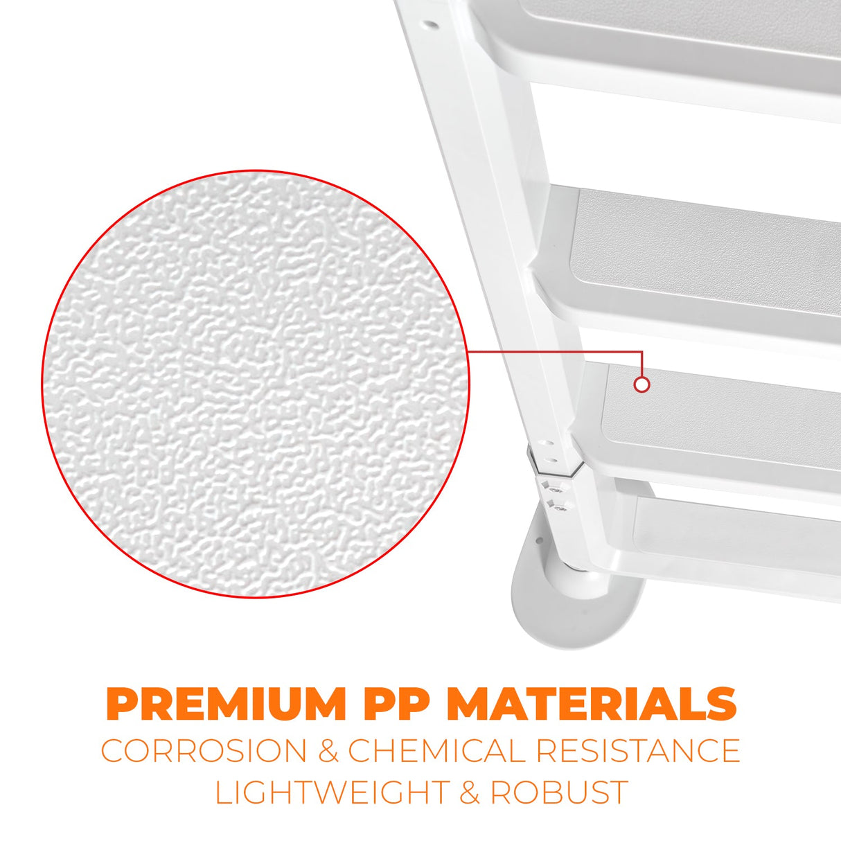 XtremepowerUS Adjustable Swimming Pool Ladder 4-Step for Entry Exit Ladder