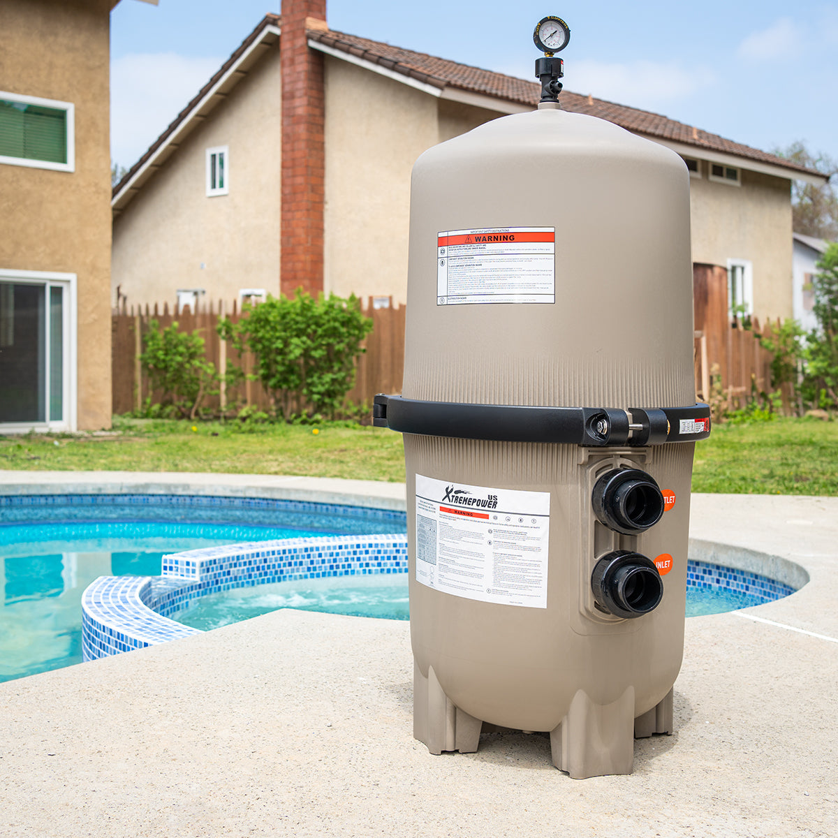 Maximum Clean Inground Swimming DE Pool Filter 60 sq. ft. 120 Gallons Per Minutes