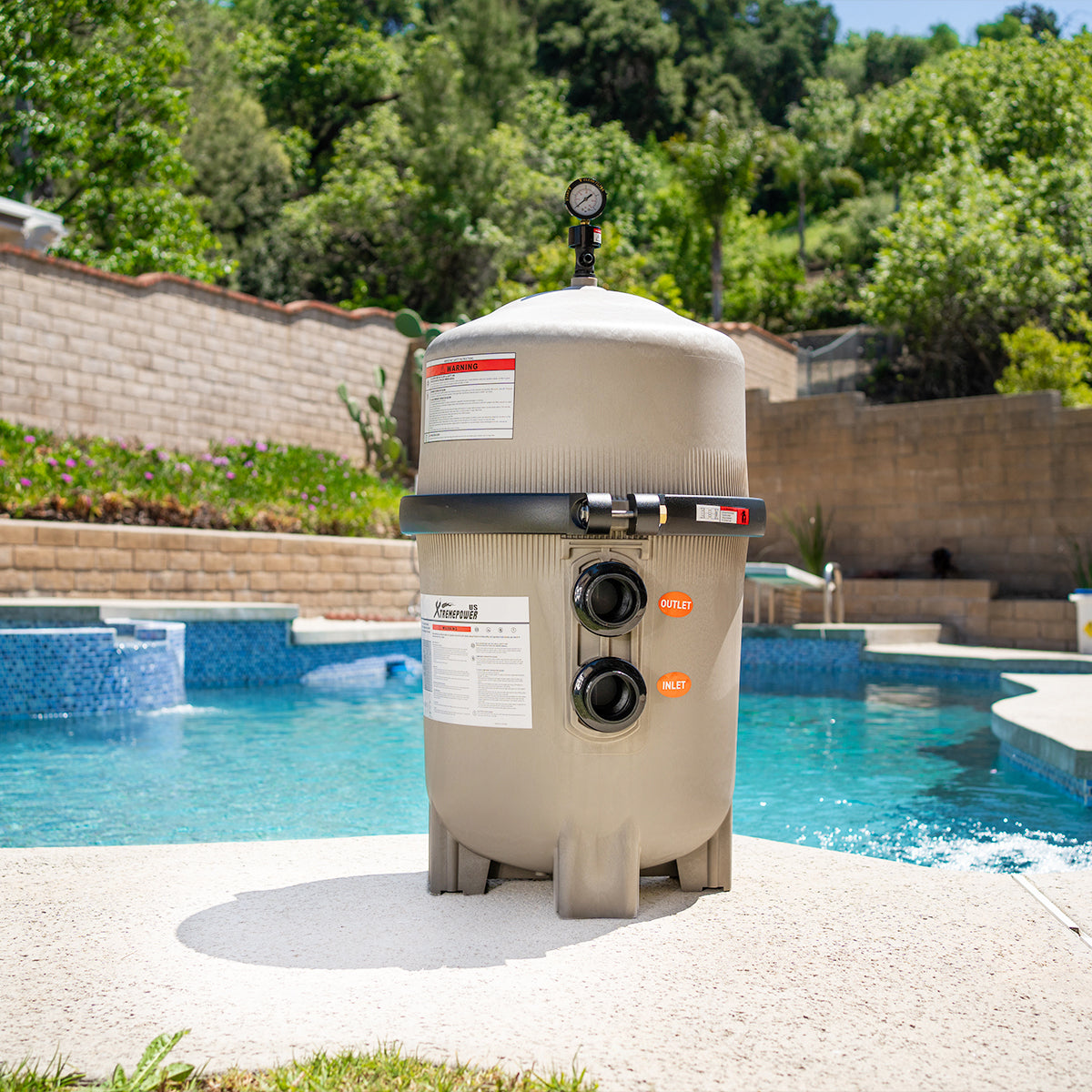 Maximum Clean Inground Swimming DE Pool Filter 48 sq. ft. 96 Gallons Per Minutes