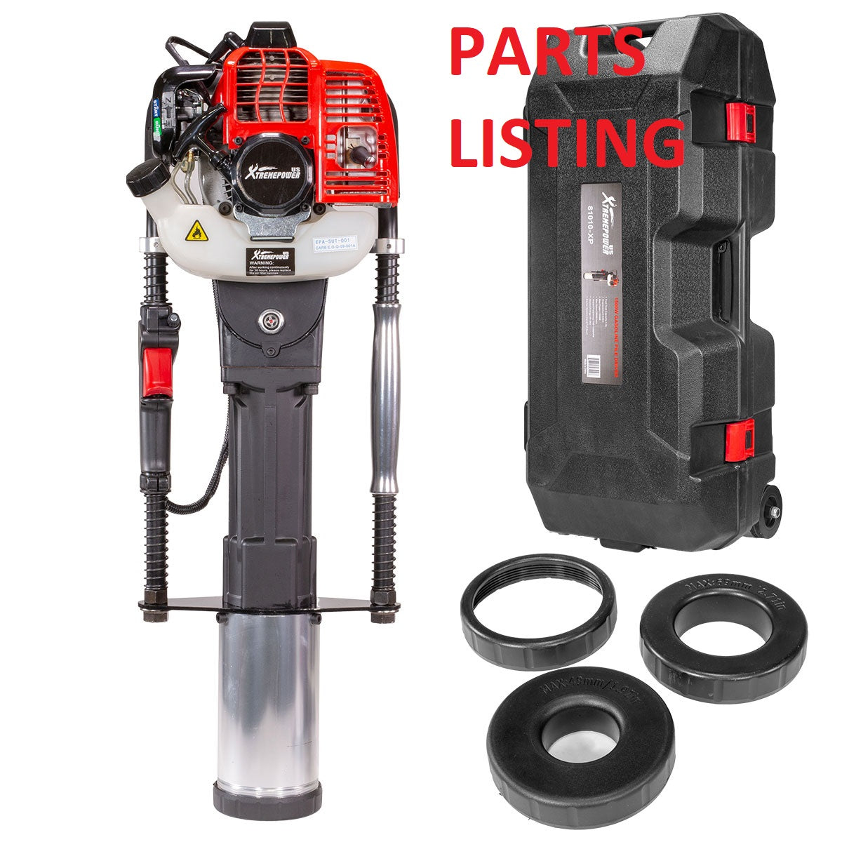 81010-XP GAS POWERED EPA 52CC T-POST DRIVER 2-STROKE - XTREMEPOWERUS PARTS LISTING