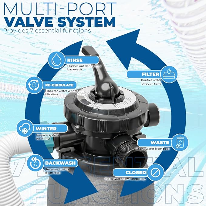 XtremepowerUS 10" Sand Filter Pump System for Above Ground Swimming Pool