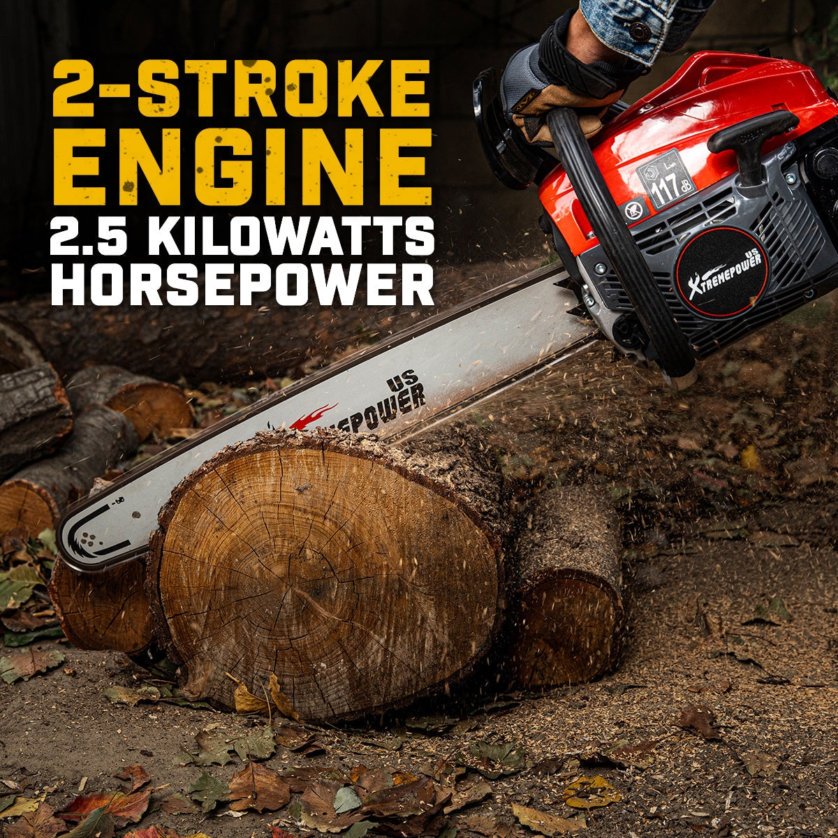 XtremepowerUS 22" Chainsaw 57cc Gas Engine Wood Log Cutting Aluminum