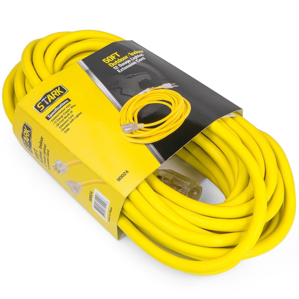 XtremepowerUS 50ft 12/3 gauge Electric Extension Power Cord Cable Indoor