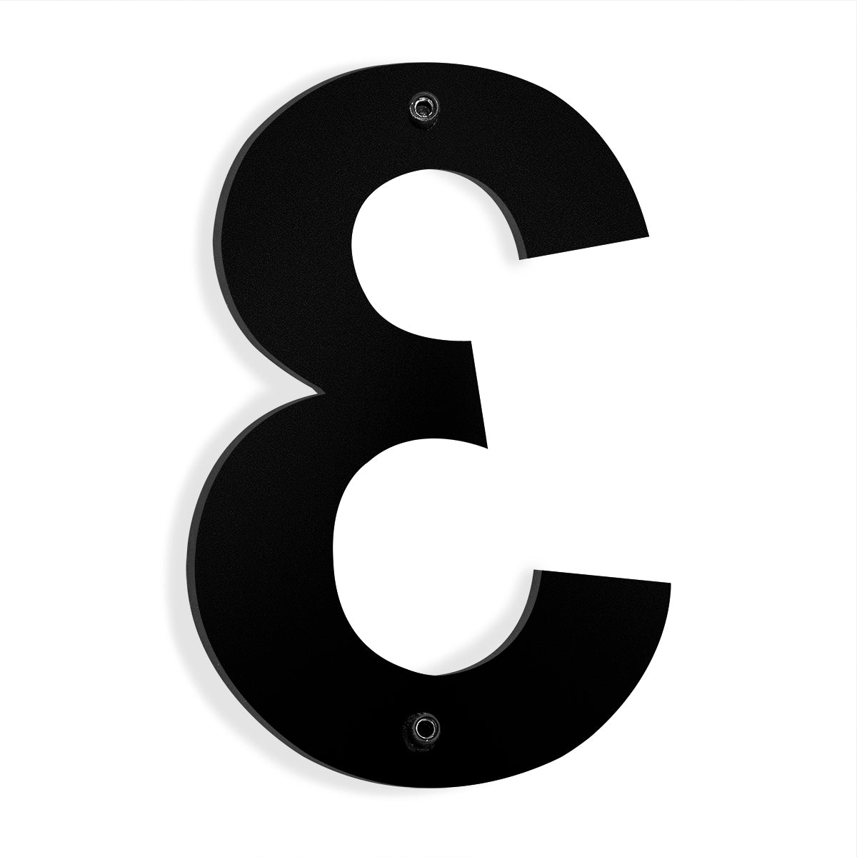 Barton 6" House apt hotel Letter Number Black Stainless Steel Satin 0 to 9 ABCD