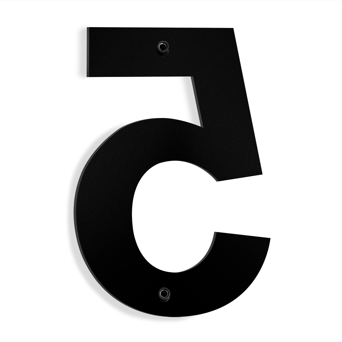 Barton 6" House apt hotel Letter Number Black Stainless Steel Satin 0 to 9 ABCD