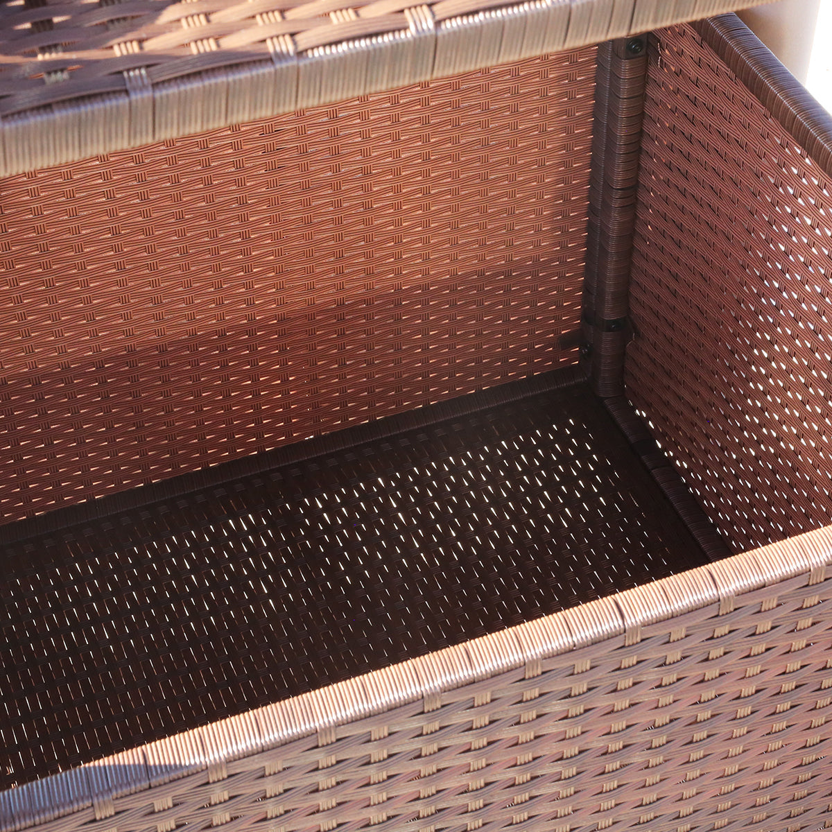 Barton Rolling Towel Caddy All-Wicker Outdoor Patio Furniture Organizer Wicker