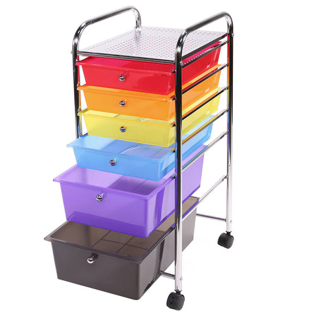 Drawer Rolling Organizer Cart Color Utility Mobile Trolley Chrome Scrapbook