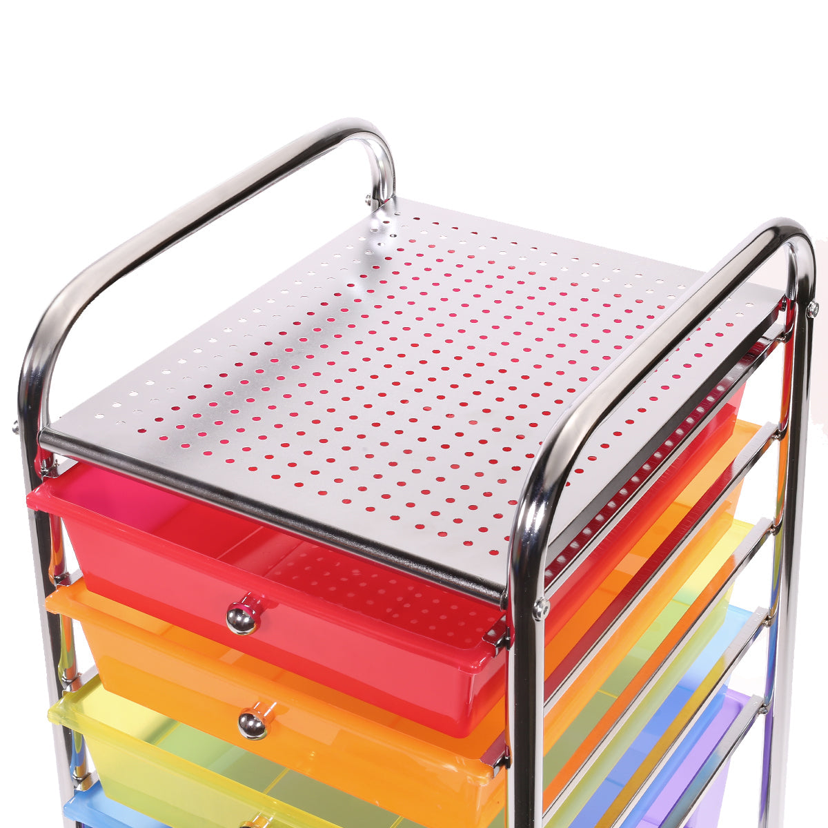Drawer Rolling Organizer Cart Color Utility Mobile Trolley Chrome Scrapbook