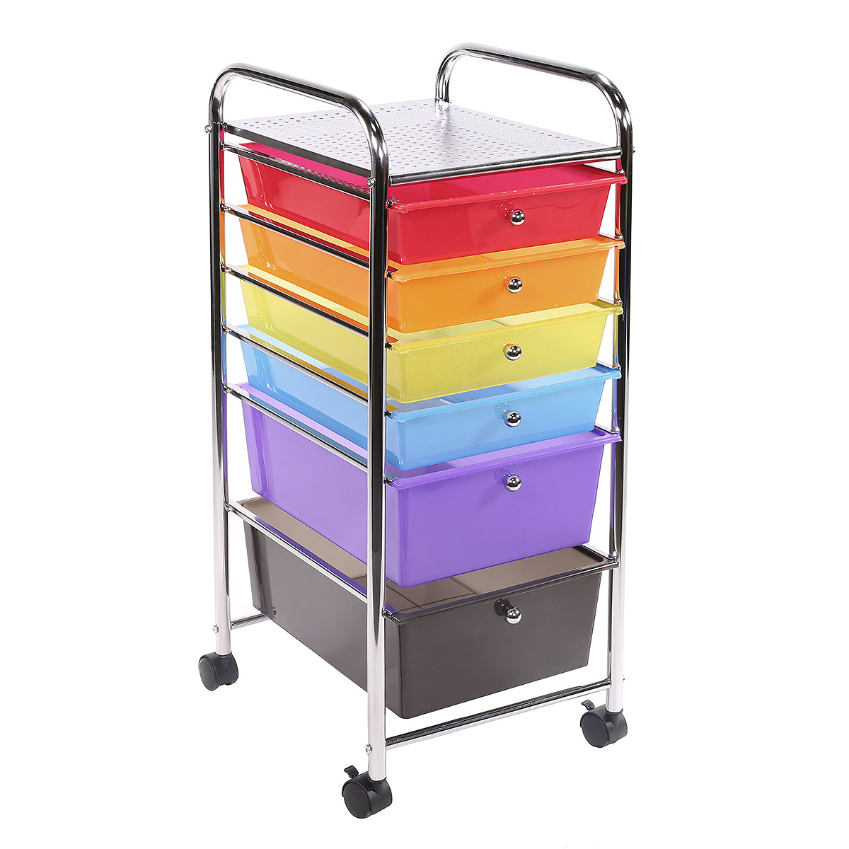 Drawer Rolling Organizer Cart Color Utility Mobile Trolley Chrome Scrapbook