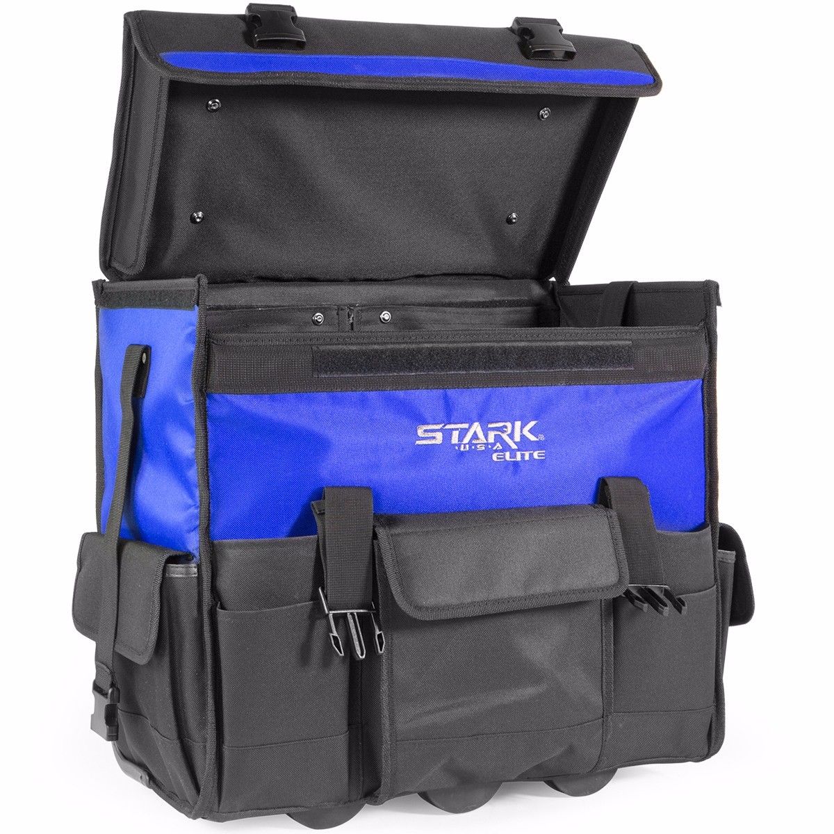 Stark USA Heavy Duty Portable Rolling Tool Bag 20" Wheels Storage Telescoping