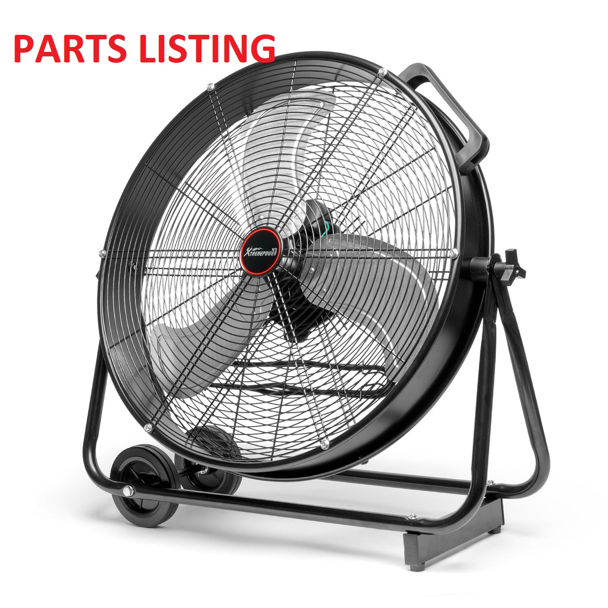 92024 FAN 24" DRUM 3-SPEED - XTREMEPOWERUS PARTS LISTING
