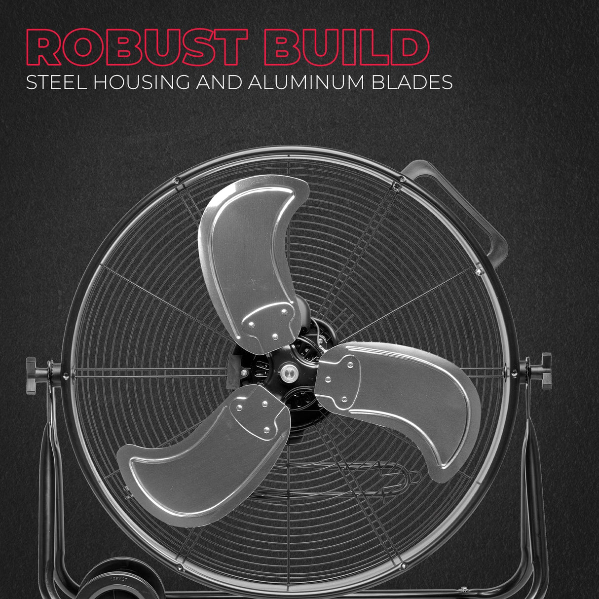 XtremepowerUS 24" Commercial Rolling Drum Warehouse Floor Fan Shop 3 Adjustable