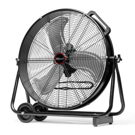 XtremepowerUS 24" Commercial Rolling Drum Warehouse Floor Fan Shop 3 Adjustable