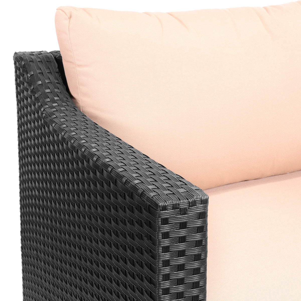 Barton 3 Piece Bistro Sofa Set w/Cushions Group Seating Outdoor Patio Wicker