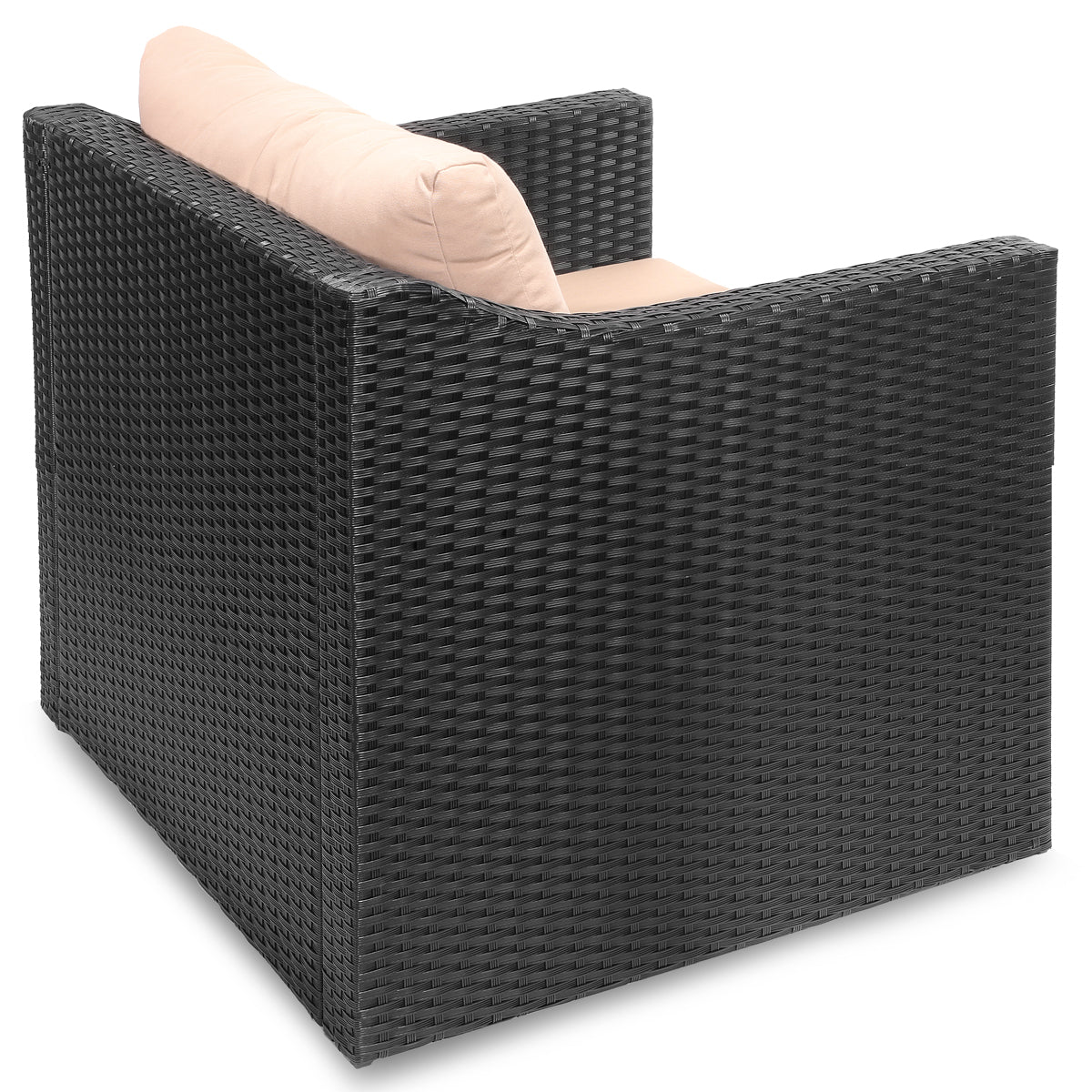 Barton 3 Piece Bistro Sofa Set w/Cushions Group Seating Outdoor Patio Wicker