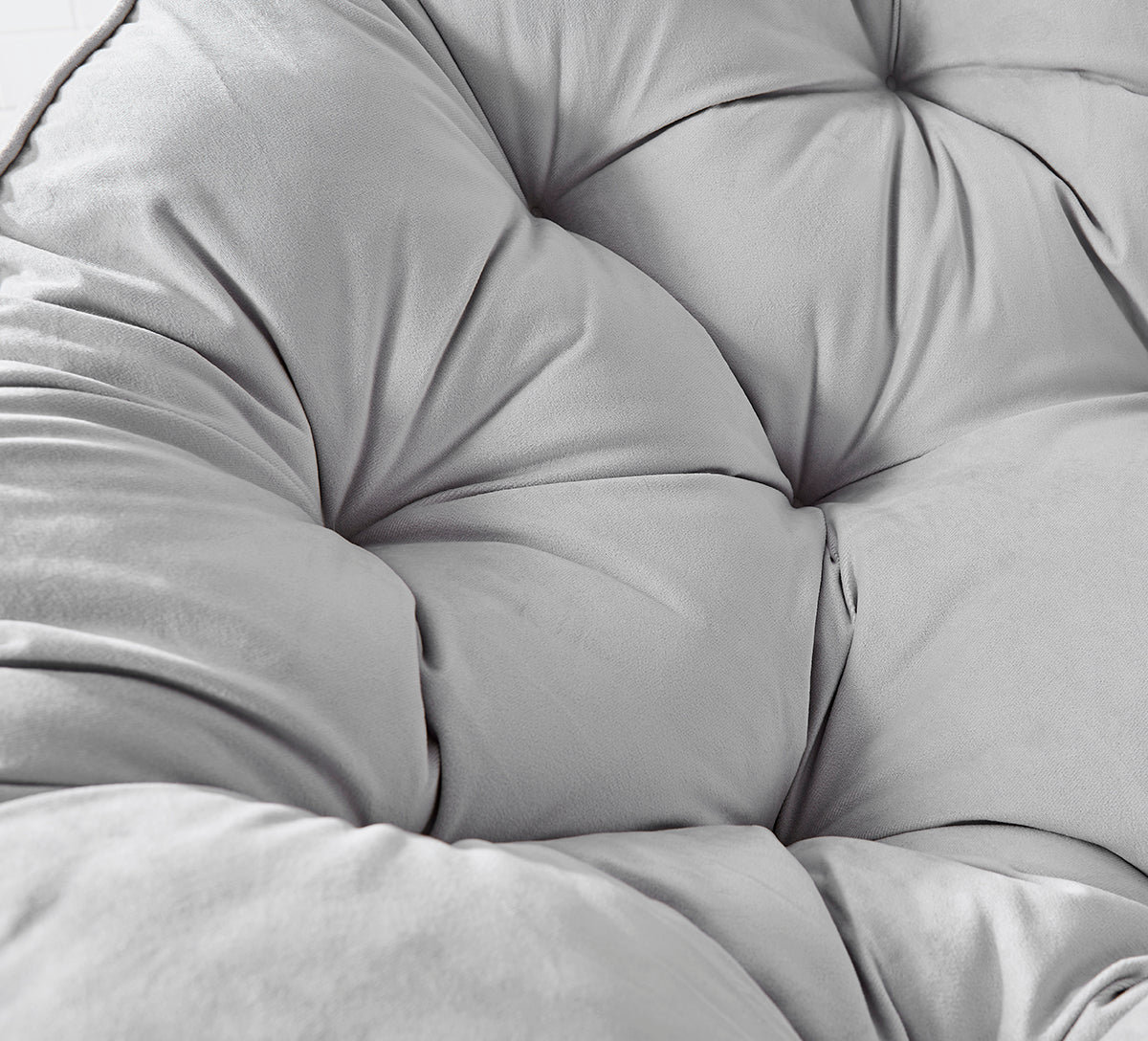 Barton Moon Gray Papasan Chair w/ Fabric Cushion Durable Home Living Room