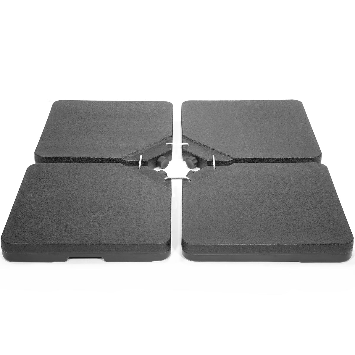 Barton 4 Pieces Patio Umbrella Base 35lbs Capacity Fillable Plastic Pole Holder