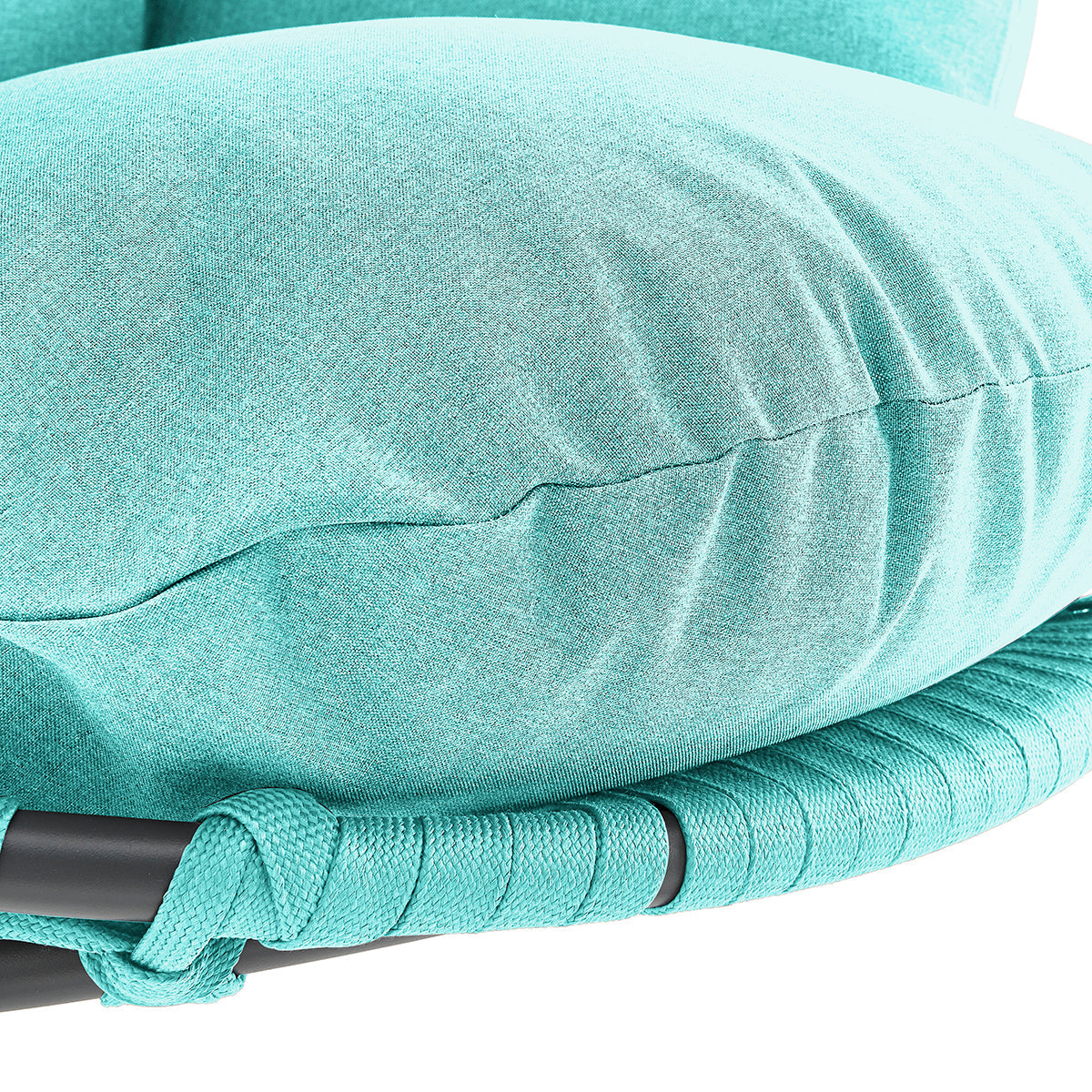 Barton Outdoor Hanging Chair Lounge Seat Chair UV-Resistant Canopy Shade, Aqua