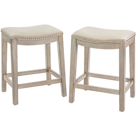 Barton Isabel Padded Counter Saddle Backless Indoor/Outdoor Bar Stool