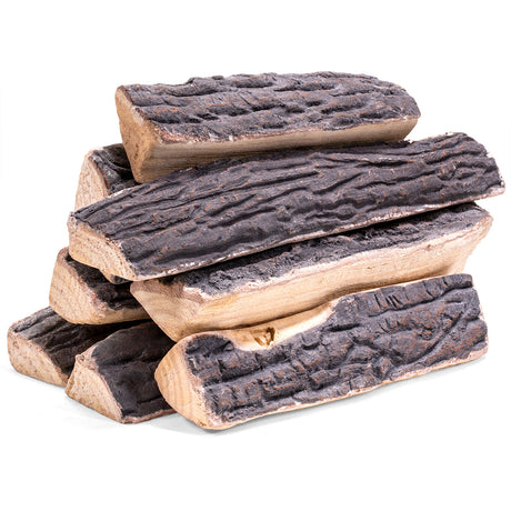 Barton Realistic Flame Large Ceramic Wood Realistic Flame Firepit Log Kit