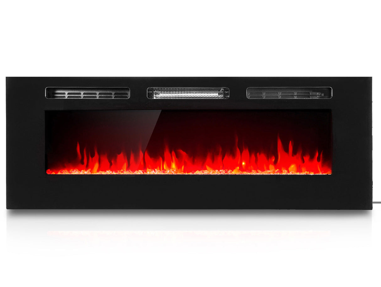 Electric Fireplace Recessed Insert / Wall Mount Standing Heat Remote Control