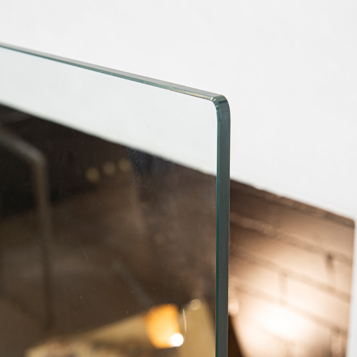 Barton 46" x 33" Fireplace Screen Guard Panel Tempered Glass Spark Clear Stand