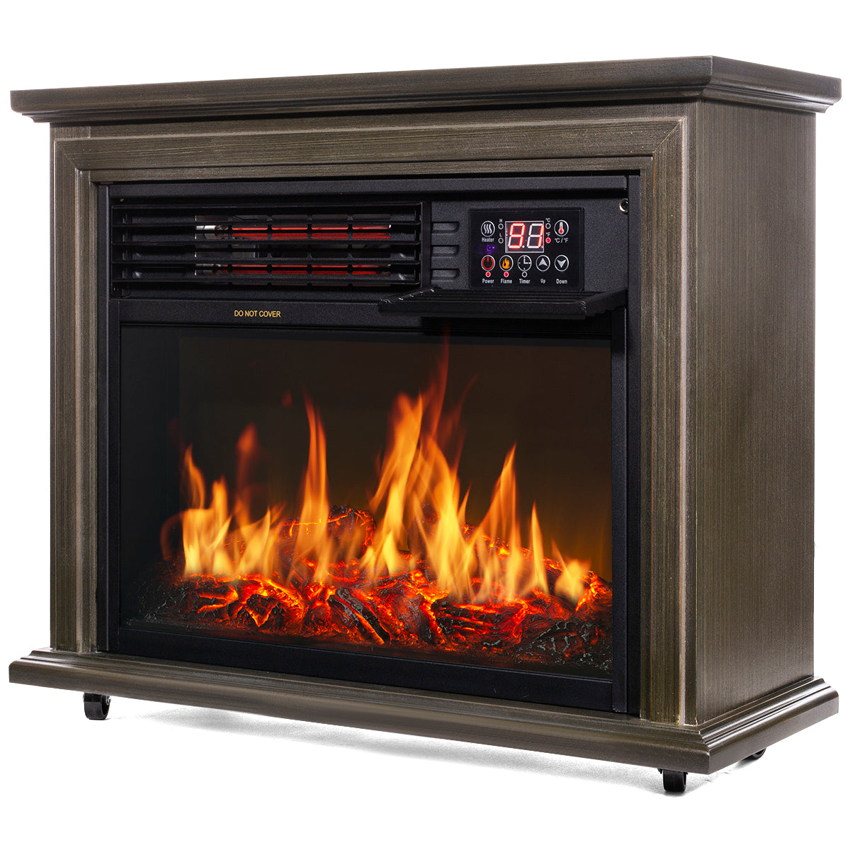 XtremepowerUS Free Standing Electric Fireplace w/Remote & Timer 1500W Infrared