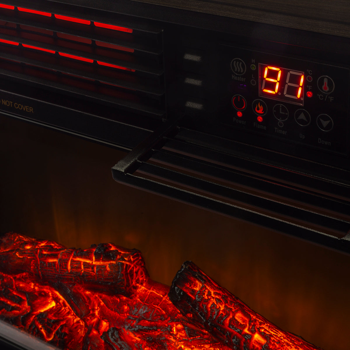 XtremepowerUS Free Standing Electric Fireplace w/Remote & Timer 1500W Infrared