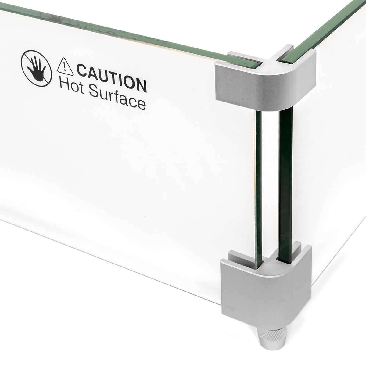 Barton 18.5" x 18.5" Outdoor Fire Pit Tempered Glass Wind Screen Guards Square
