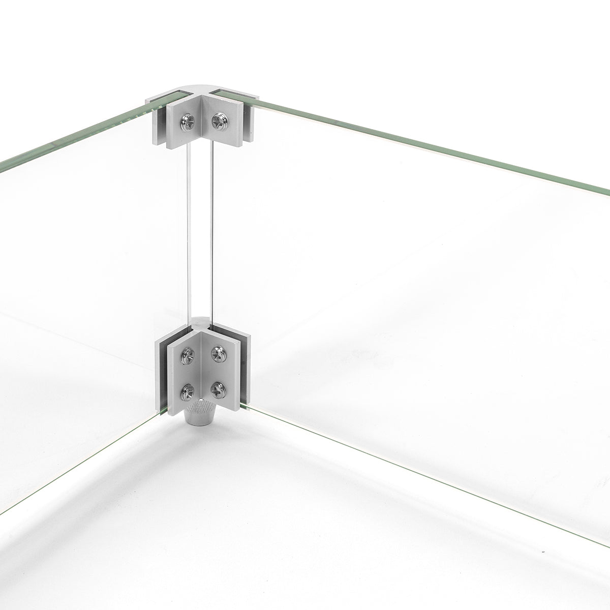 Barton 18.5" x 18.5" Outdoor Fire Pit Tempered Glass Wind Screen Guards Square