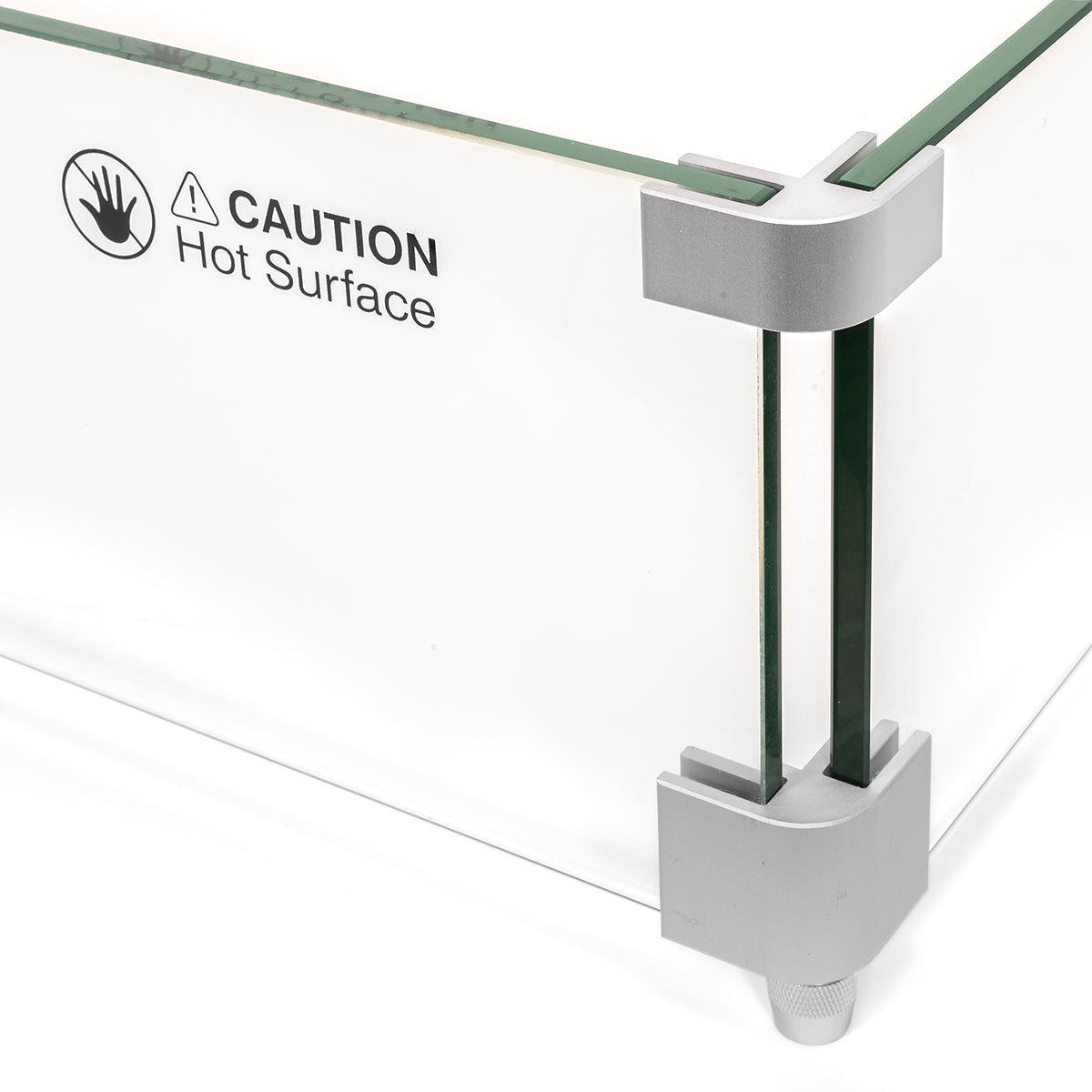 Barton 24" x 24" Outdoor Firepit Table Tempered Glass Wind Guards Square Wind