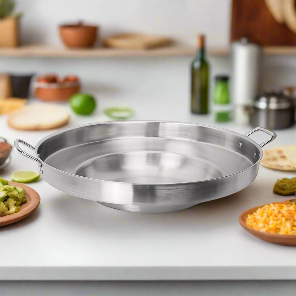 Barton Comal Concave 23" X 5" Stainless Steel Outdoor Para Carnitas Taco Disco