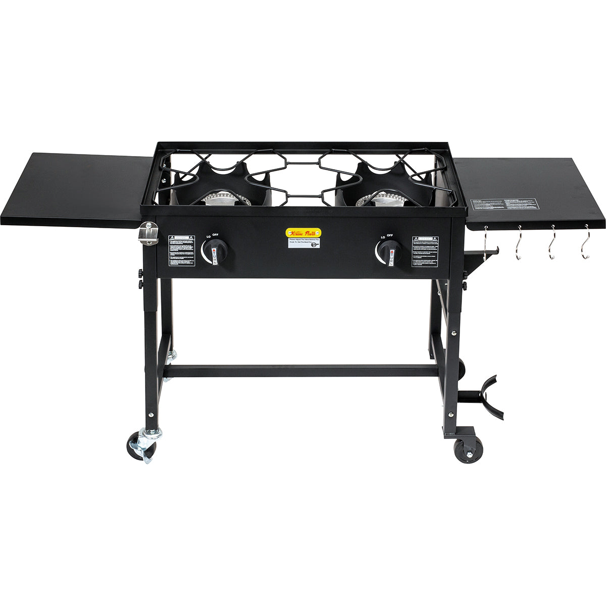 Barton 58,000 BTU Outdoor Propane Double Burner Stove Cooking Station BBQ Grill
