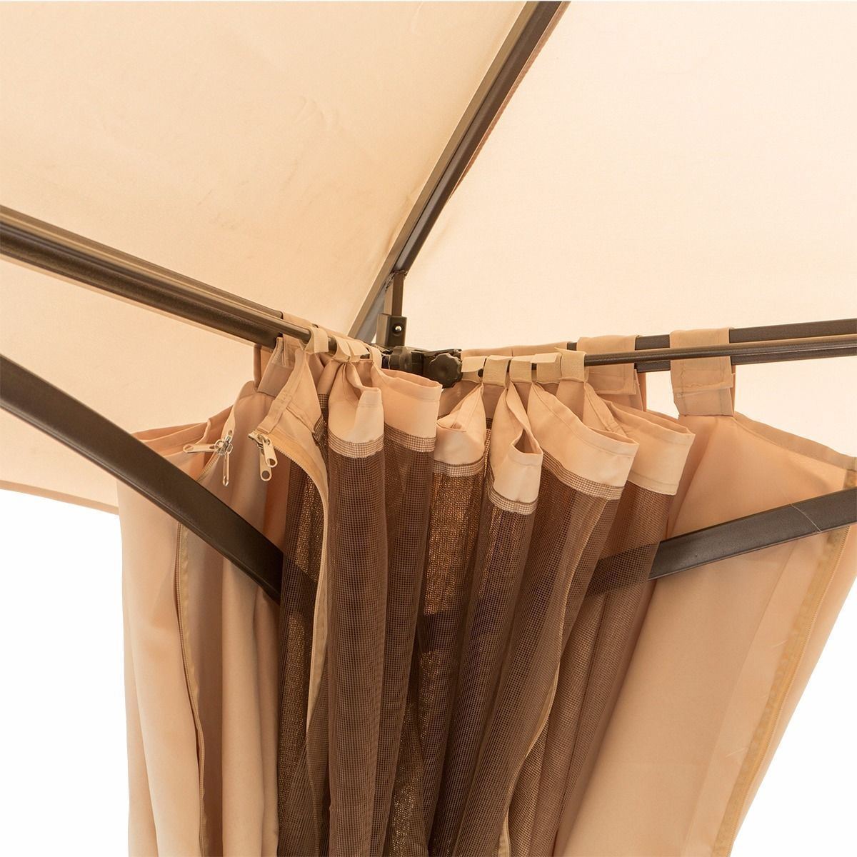 Barton Outdoor 10' x 13' ft Patio Gazebo Canopy With Netting & Curtain Awnings