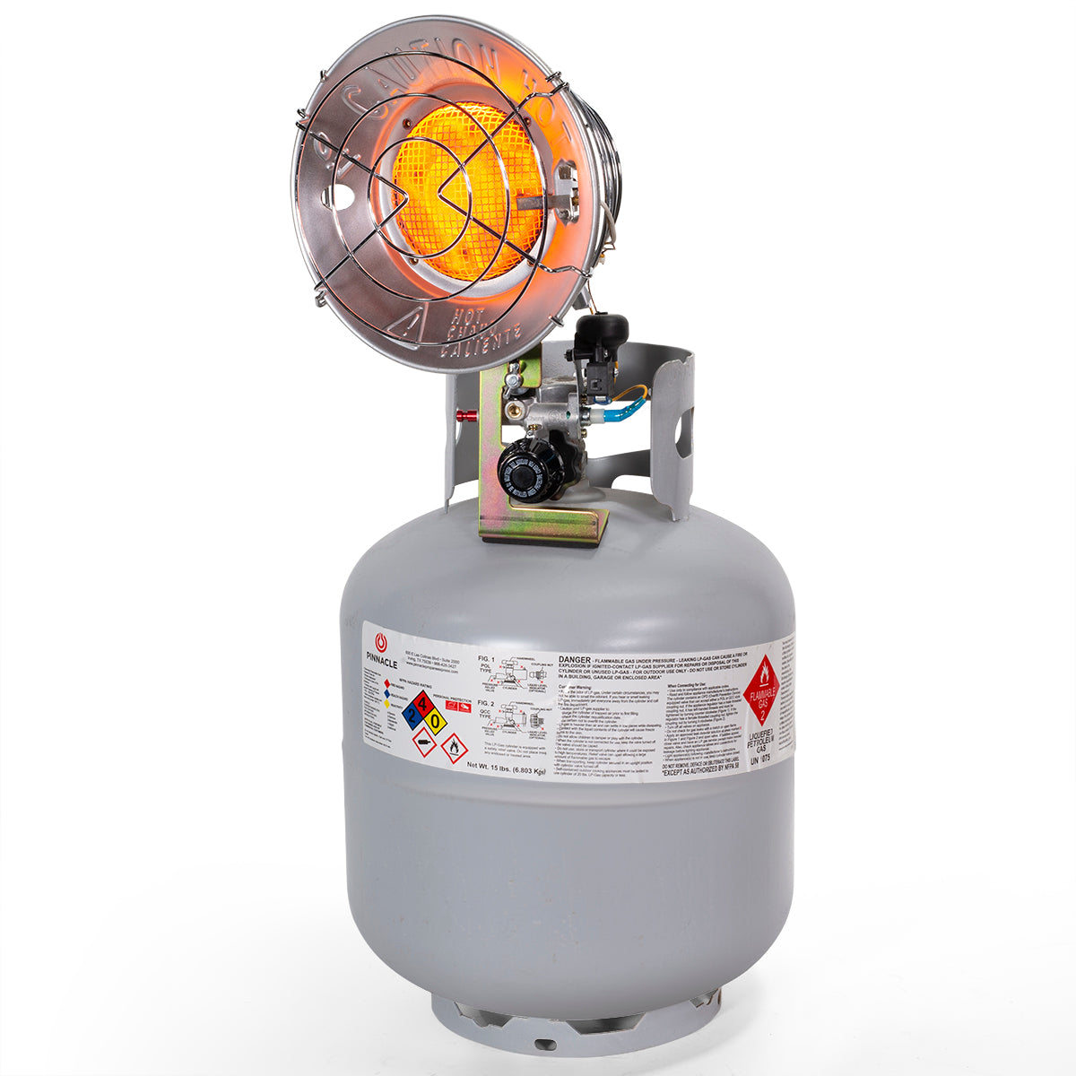 XtremepowerUS Tank Top Heater Propane 15K/30K BTU Variable Heater Dual Burner