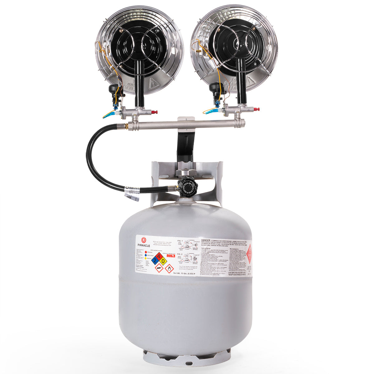 XtremepowerUS Tank Top Heater Propane 30,000 BTU Variable Heater Dual Burner