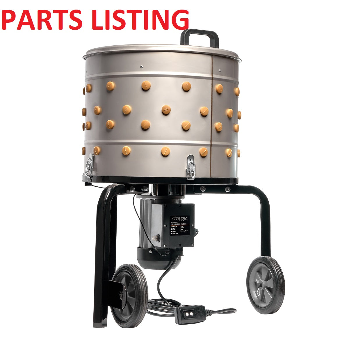 97065 CHICKEN PLUCKER 750W PARTS LISTING