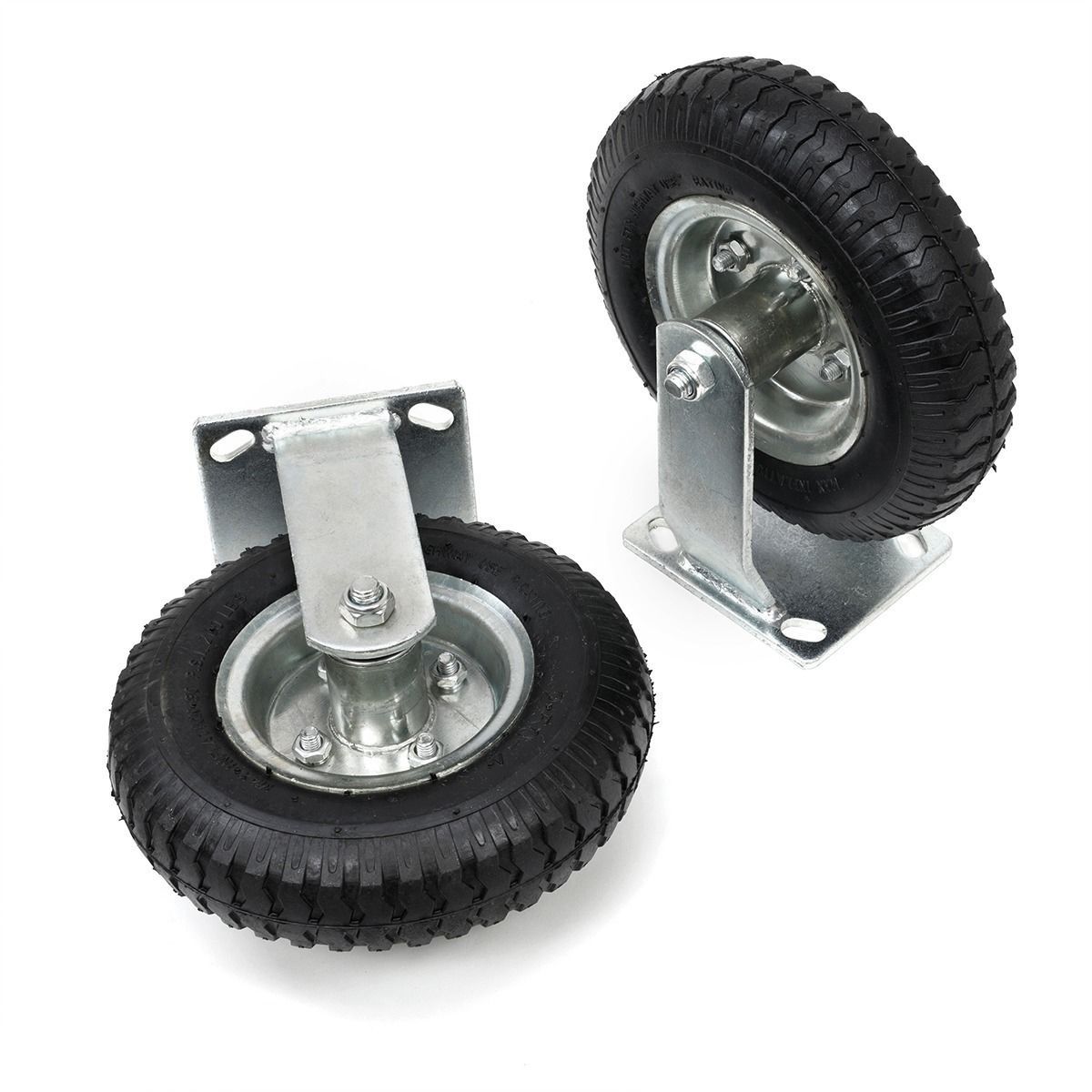 XtremepowerUS 4Pcs 8" Pneumatic Air Tire Wheel 2 Rigid + 2 Swivel HD Farm Cart