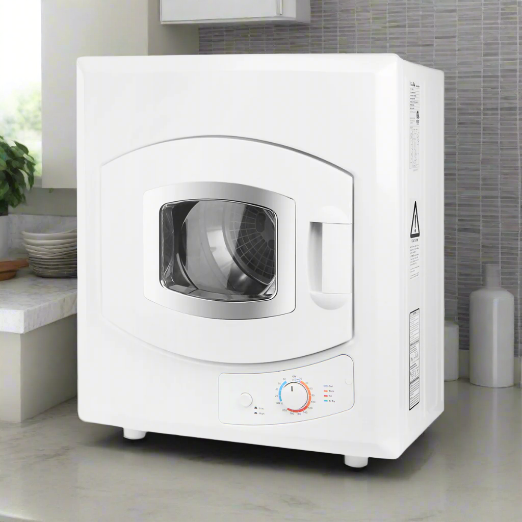 Barton Tumble Dryer White Heat Control Automatic Portable Electric RV 2.6 cu ft