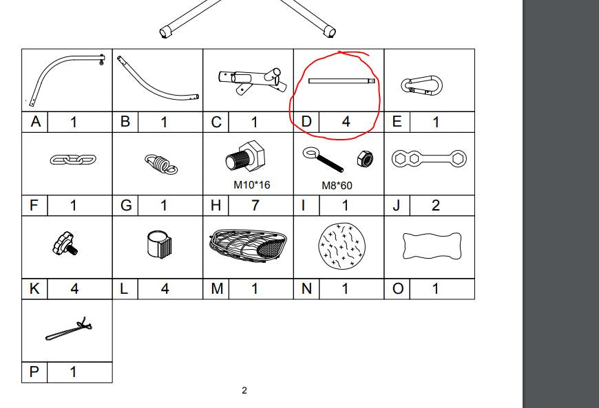 P93904/93905/93906 Part D Legs x2