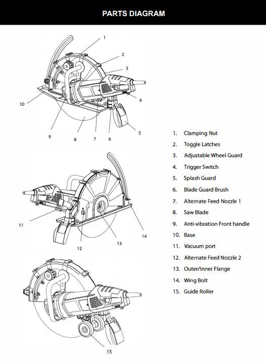 50118 Circular Saw PARTS LISTING