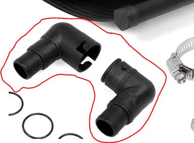 P90105 set of elbows w/o-rings