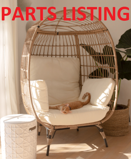 98106 Barton Wicker Egg Chair Beige PARTS LISTING