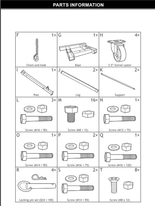 50377/KIT50377 Cherry Picker PARTS LISTING